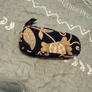 Vera Bradley Black and Gold Sunglasses Case